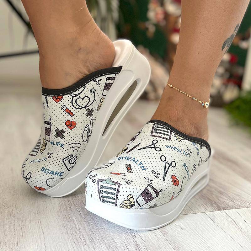 Damen Hausschuhe Neue Orthopädische Sabo Schuhe Sandalen Krankenschwester Arzt Krankenhaus Medizinische Lässige Qualität Weicher Komfort Anti-Rutsch-Clog 36 beige von Joom DACH