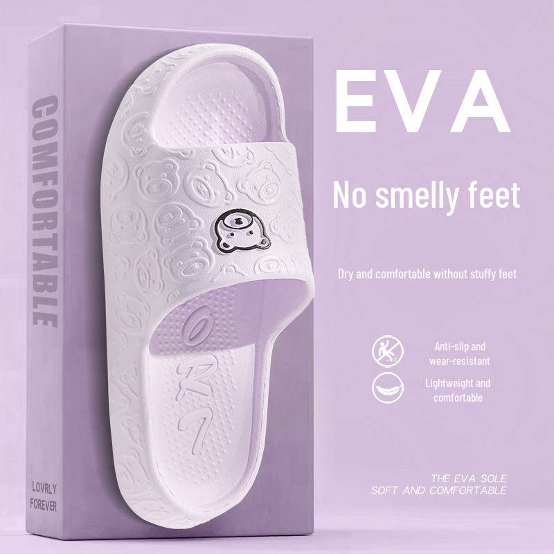 Damen-Hausschuhe im neuen Stil mit weicher Sohle für den Innenbereich im Sommer, rutschfeste Sandalen für Männer und Frauen 38-39 violett von Joom DACH