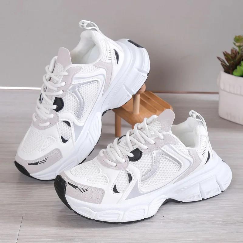 Damen Herbst 2024 Neue Sportschuhe Vielseitige High Heel Einzelne Dicke Sohle Petite Damen 39 von Joom DACH