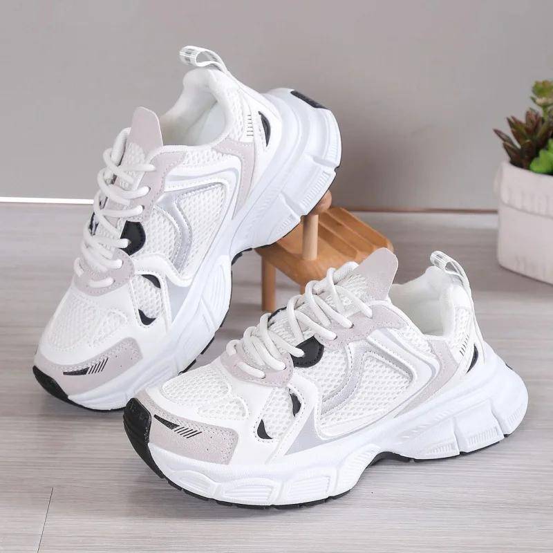 Damen Herbst 2024 Neue Sportschuhe Vielseitige High Heel Einzelne Dicke Sohle Petite Damen 39 von Joom DACH