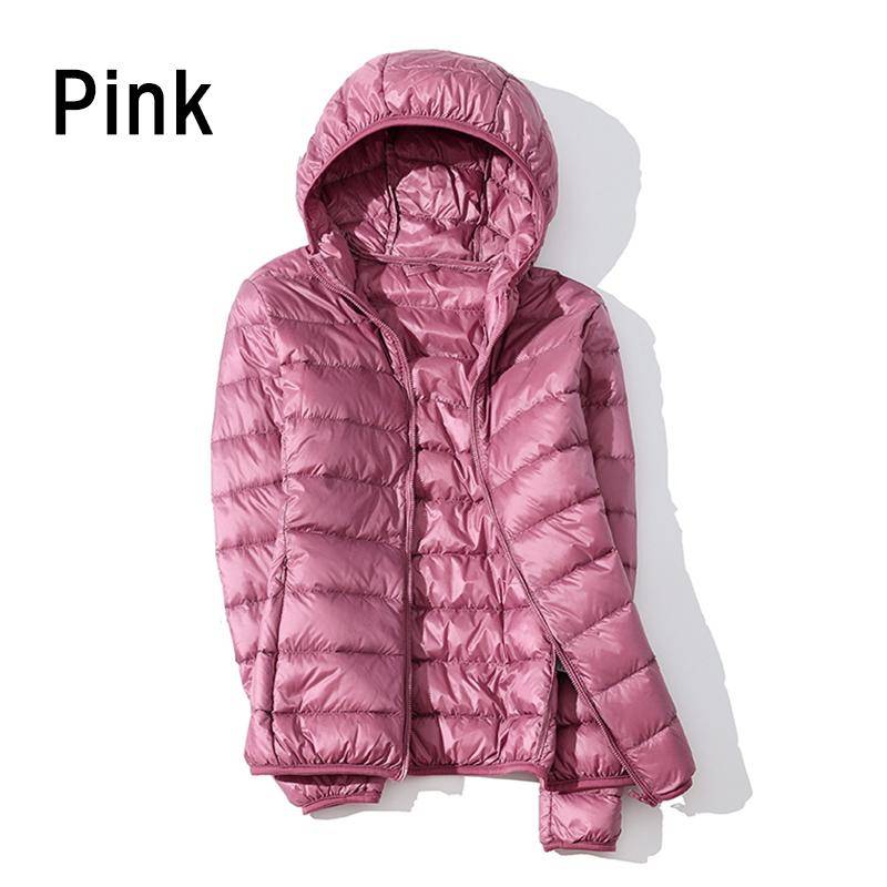 Damen-Herbst-Daunenjacke mit weißer Ente, winddicht, mit Kapuze, warm, lässig, Winter, M-5XL 8XL rosa Damen-Herbst-Daunenjacke mit weißer Ente, winddicht, mit Kapuze, warm, lässig, Winter, M-5XL 8XL rosa von Joom DACH