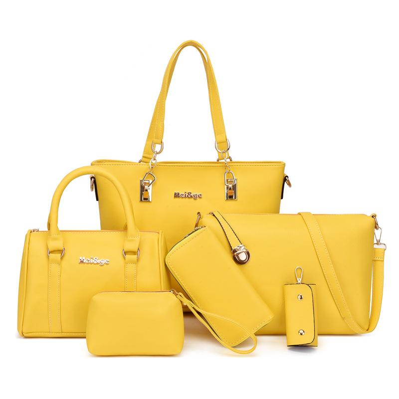 Damen Herbst Neue Mode Großraum Sechsteilige Ein-Schulter-Umhängetasche 6-piece bag von Joom DACH