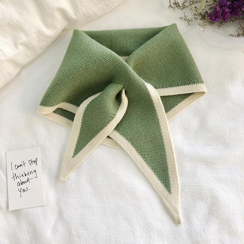 Damen Herbst Warm Gefälschte Kragen Kleiner Schal Weiblicher Strickschal Mädchen Hemd Falscher Kragen für Pullover Kleid Hemd Abnehmbarer Kragen von Joom DACH