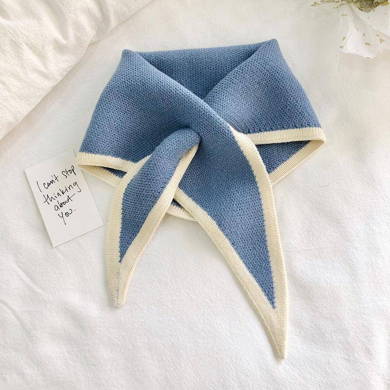 Damen Herbst Warm Gefälschte Kragen Kleiner Schal Weiblicher Strickschal Mädchen Hemd Falscher Kragen für Pullover Kleid Hemd Abnehmbarer Kragen von Joom DACH