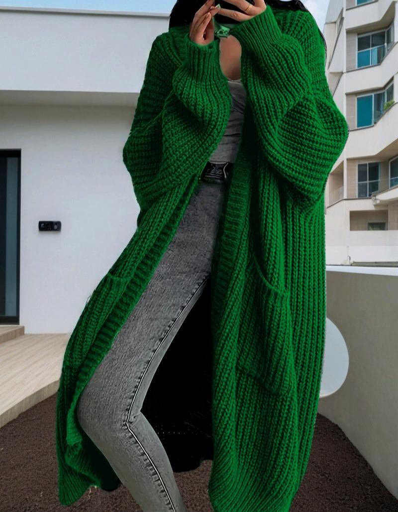 Damen Herbst Winter Warme Strickpullover Locker Lässiger Lazy Style Langer Cardigan Mantel XXL von Joom DACH