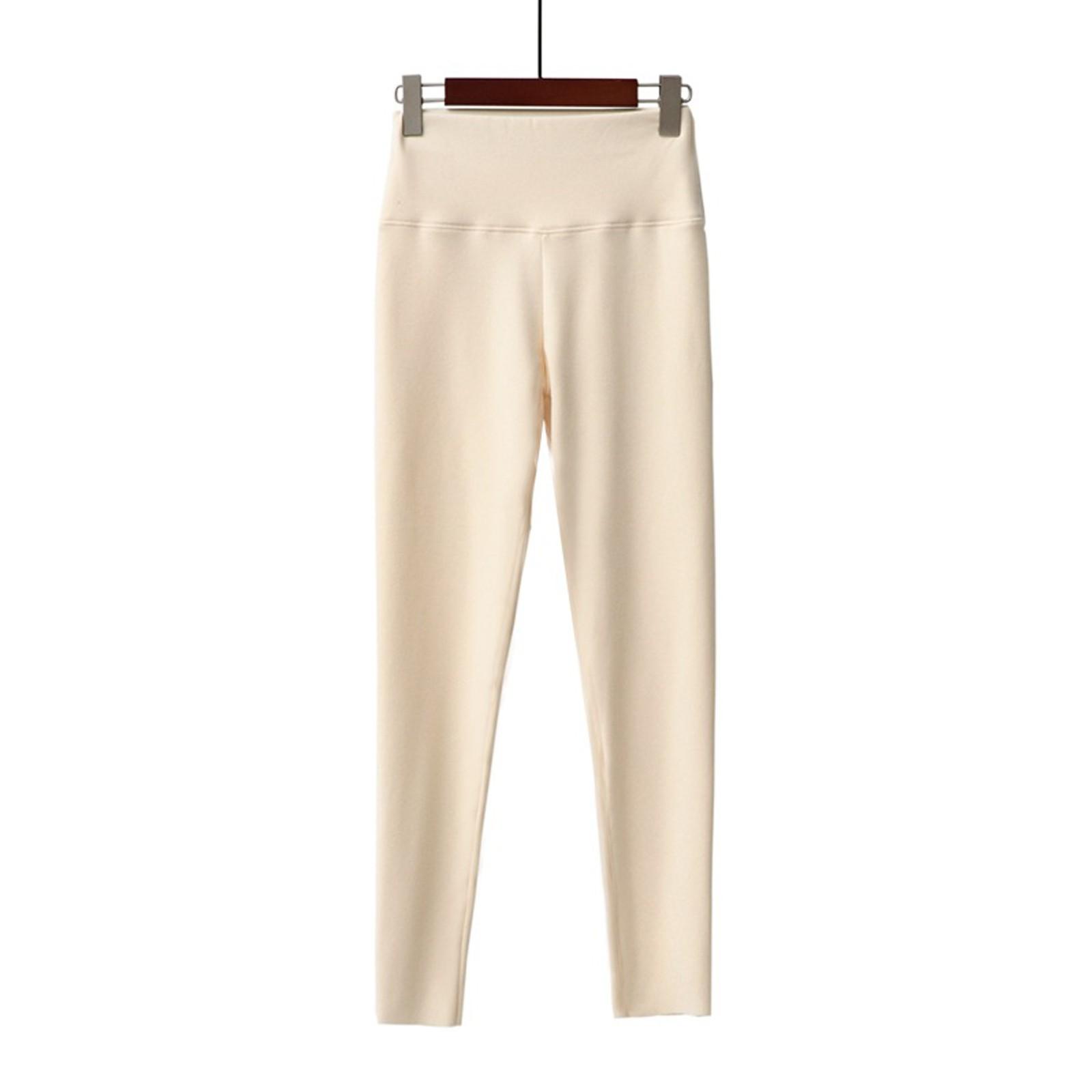 Damen Herbst und Winter Deutsch Samt Slim Fit Warm High Waist Cinched Leggings M von Joom DACH