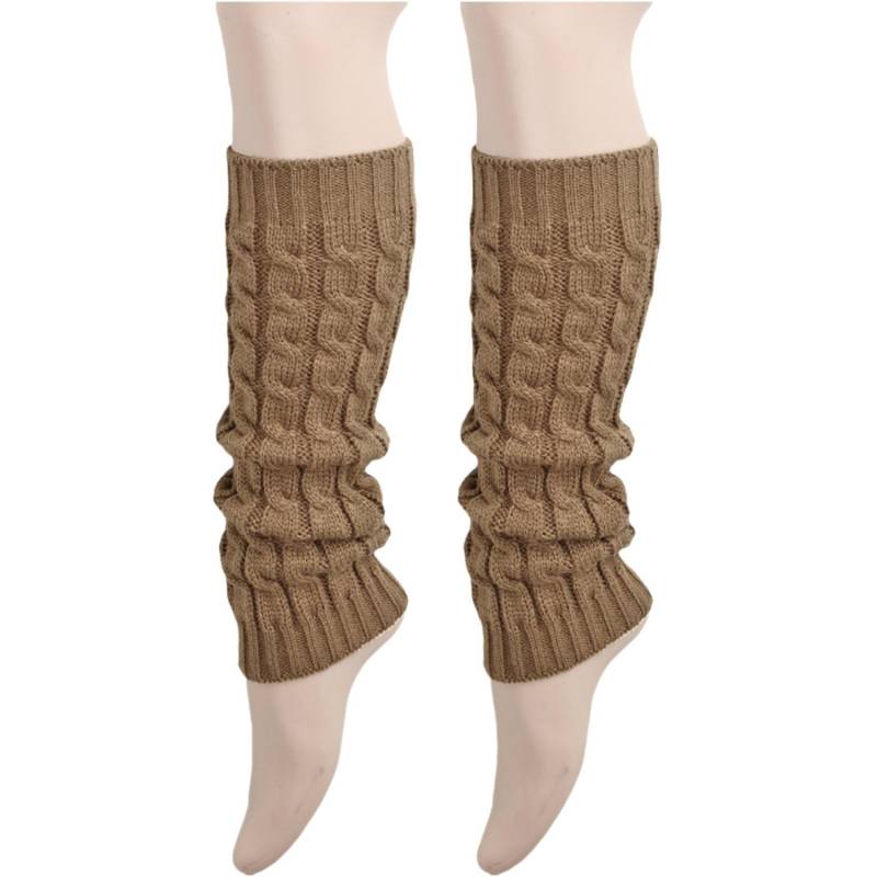 Damen Herbst- und Wintermode Überknie Warme Baumwolle Gestrickte Socken Beinstulpen Kleidung Lange Stiefel Stulpen Warm Schlanke Leggings Stiefel 9 Farben 1 pair khaki von Joom DACH