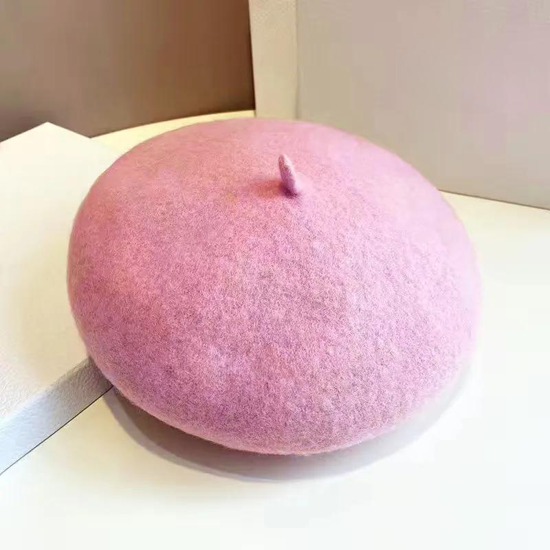 Damen Herbst- und Wintermützen Plus Samtverdickung Warmer Gehörschutz Strickmütze Baskenmütze Kaninchenfellmütze Wollmütze Damen one size von Joom DACH