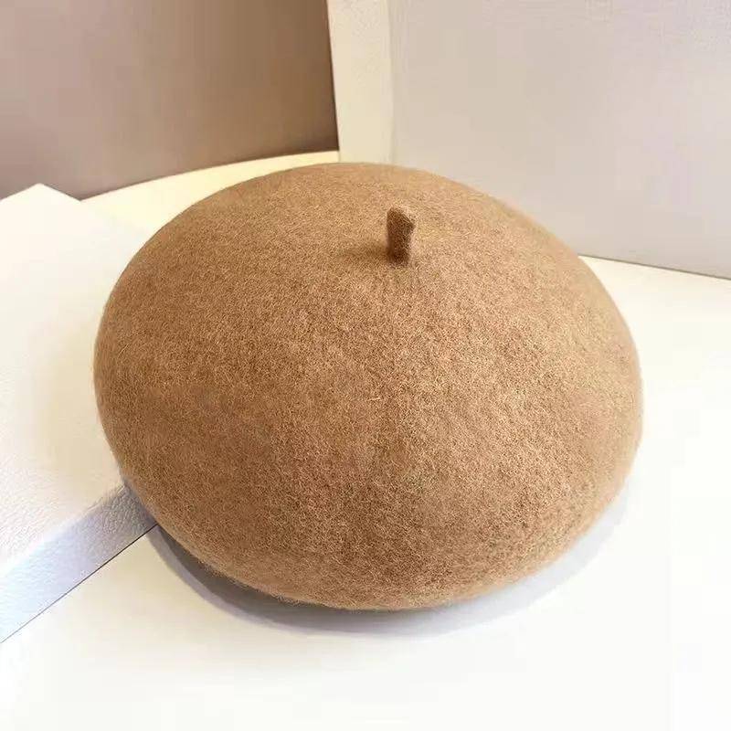 Damen Herbst- und Wintermützen Plus Samtverdickung Warmer Gehörschutz Strickmütze Baskenmütze Kaninchenfellmütze Wollmütze Damen one size von Joom DACH