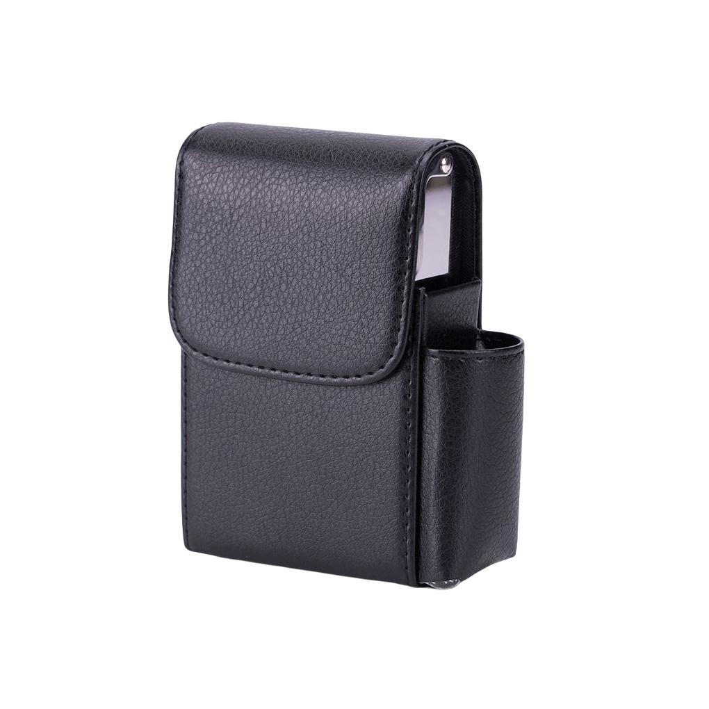 Damen Herren Aufbewahrungskoffer Leder Edelstahl Kartenhalter Gürteltasche Feuerzeug Geldbörse Tasche Einfarbige Box Träger von Joom DACH