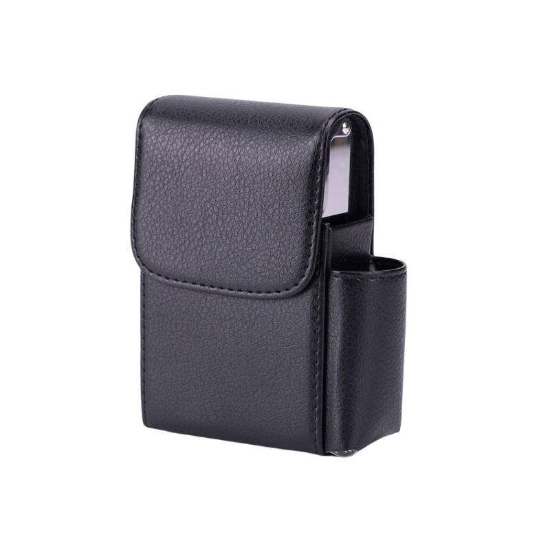 Damen Herren Aufbewahrungskoffer Leder Edelstahl Kartenhalter Gürteltasche Feuerzeug Geldbörse Tasche Einfarbige Box Träger von Joom DACH