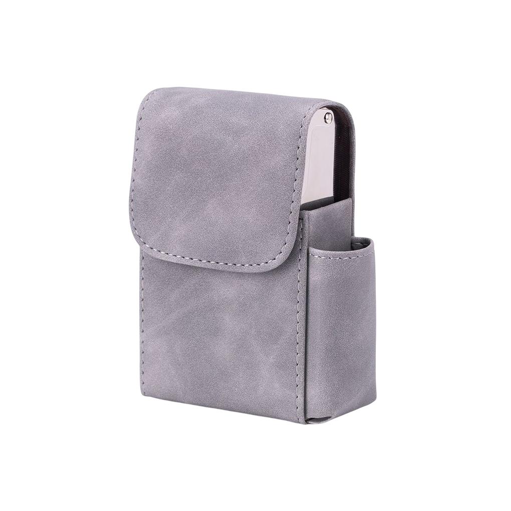 Damen Herren Aufbewahrungskoffer Leder Edelstahl Kartenhalter Gürteltasche Feuerzeug Geldbörse Tasche Einfarbige Box Träger von Joom DACH