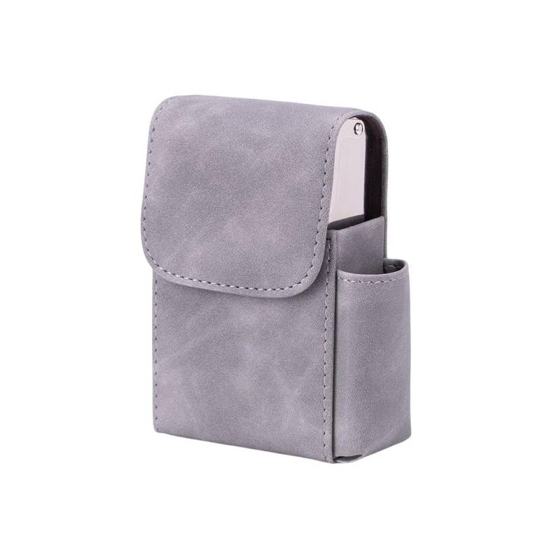 Damen Herren Aufbewahrungskoffer Leder Edelstahl Kartenhalter Gürteltasche Feuerzeug Geldbörse Tasche Einfarbige Box Träger von Joom DACH