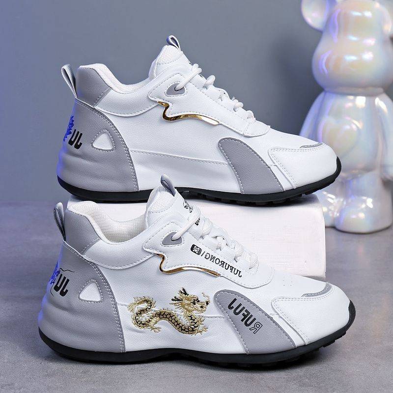 Damen Herren Designer Sneakers Frühling Leder Wasserdicht Casual Sportschuhe Damen Leichte Atmungsaktive Rutschfeste Plateauschuhe 38 von Joom DACH