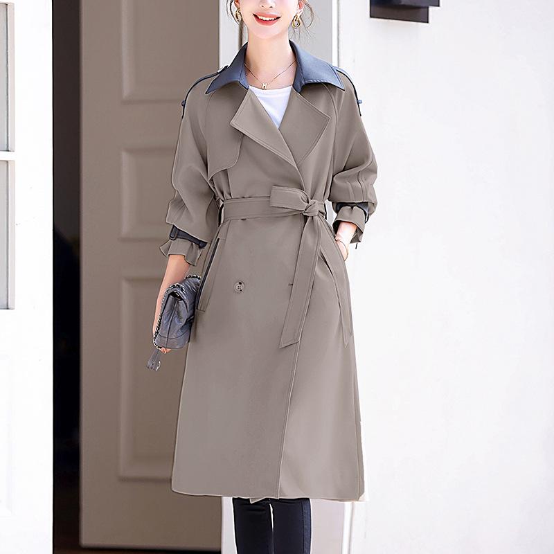 Damen High-End Petite Trenchcoat, Herbst 2024 - Verjüngend und stilvoll für den Frühherbst M graue von Joom DACH