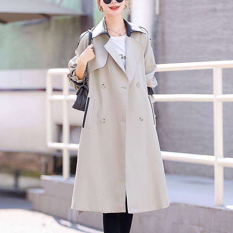 Damen High-End Petite Trenchcoat, Herbst 2024 - Verjüngend und stilvoll für den Frühherbst XXXL apricot von Joom DACH