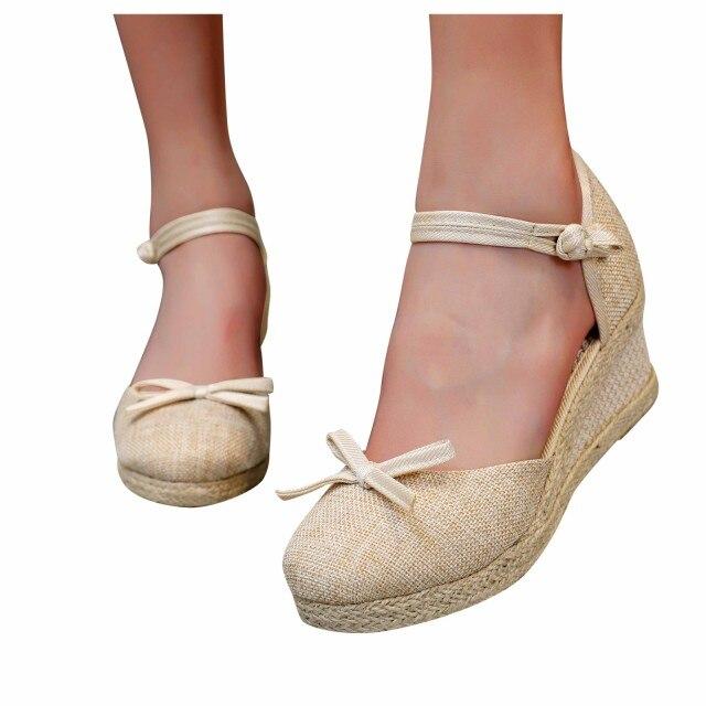 Damen High Heels Schuhe Weibliche Alias Zapatos Mujer frauen Casual Schuhe Atmungsaktive Slip-on Outdoor Freizeit Keile Sandalen 39 beige Damen High Heels Schuhe Weibliche Alias Zapatos Mujer frauen Casual Schuhe Atmungsaktive Slip-on Outdoor Freizeit Keile Sandalen 39 beige von Joom DACH
