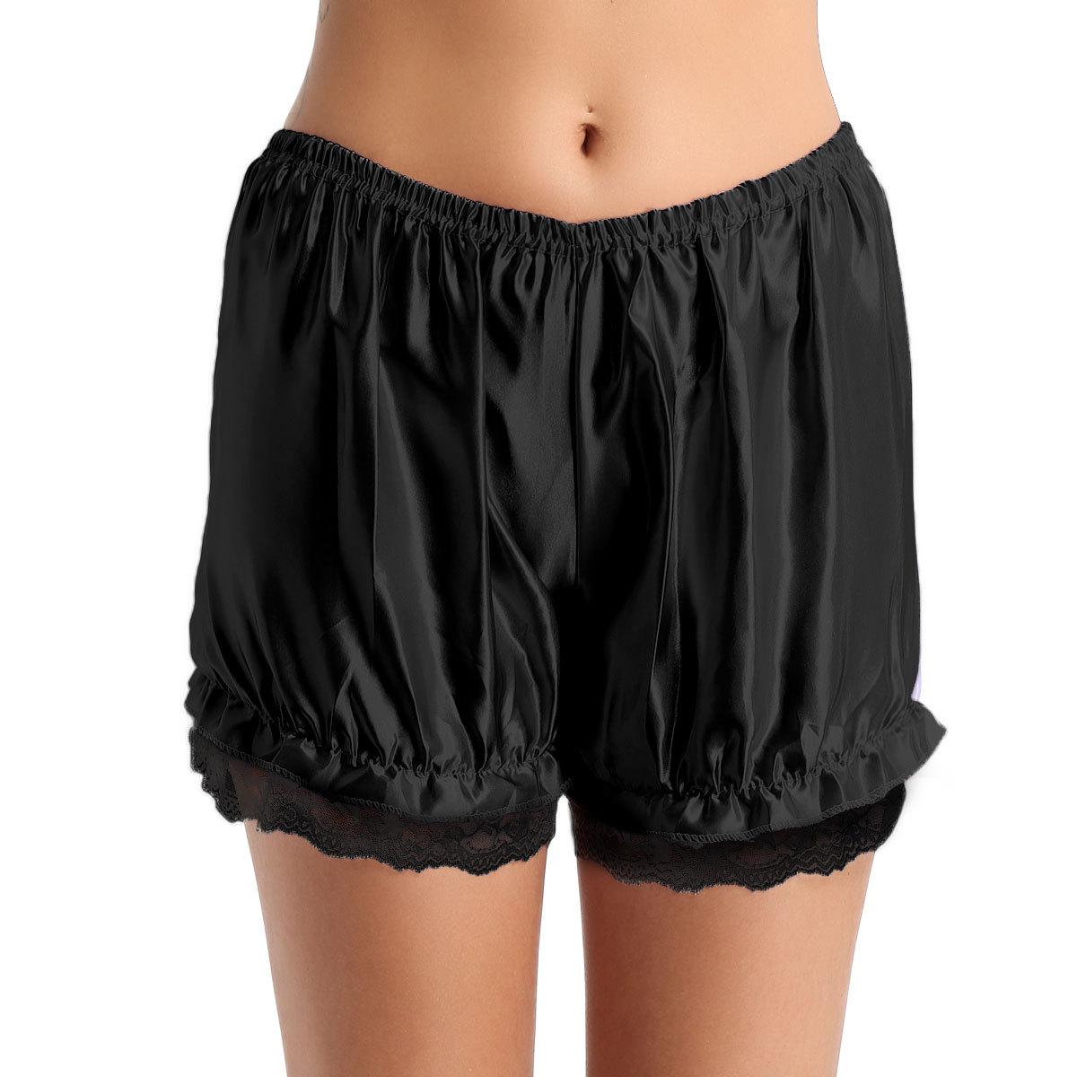 Damen-Höschen mit Spitzensaum, Unterwäsche, Sissy-Knickers, Tanz-Bloomers-Shorts One Size von Joom DACH