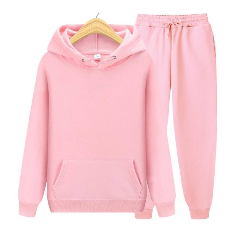 Damen Hoodie Set Damen Freizeitanzug Sportanzug einfarbig Pullover + Hosenanzug Herbst- und Wintermodeanzug 3XL von Joom DACH