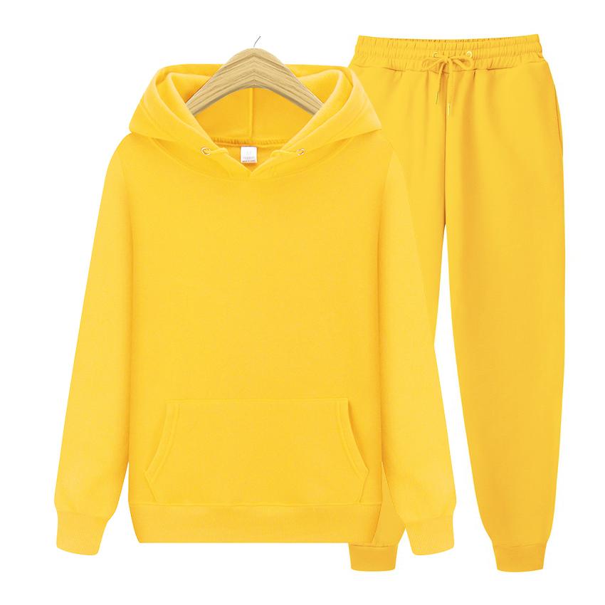 Damen Hoodie Set Damen Freizeitanzug Sportanzug einfarbig Pullover + Hosenanzug Herbst- und Wintermodeanzug 3XL von Joom DACH