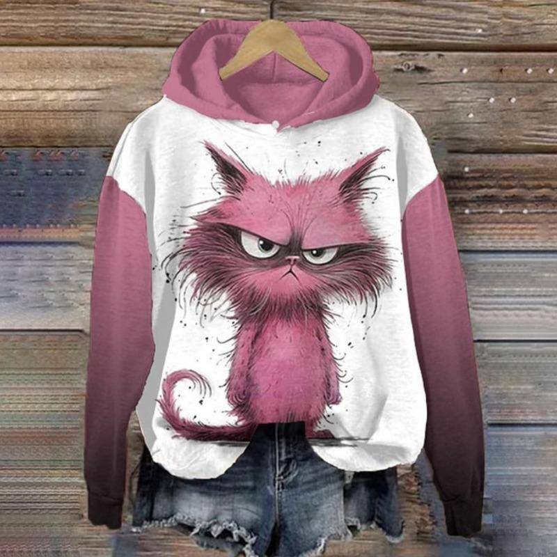 Damen Hoodies Lustige Kawaii Katze Tiere Gedruckt Hoodie Für Männer Sweatshirts Weibliche Kleidung Lässig Langarm Unisex Pullover S von Joom DACH