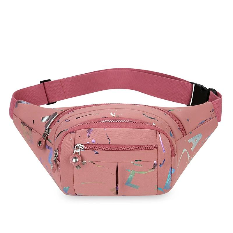 Damen Hüfttasche Oxford Tuch wasserdichte Gürteltaschen Designer Crossbody Brusttasche Damenmode Fanny Pack Banana Hip Geldbörse rosa von Joom DACH