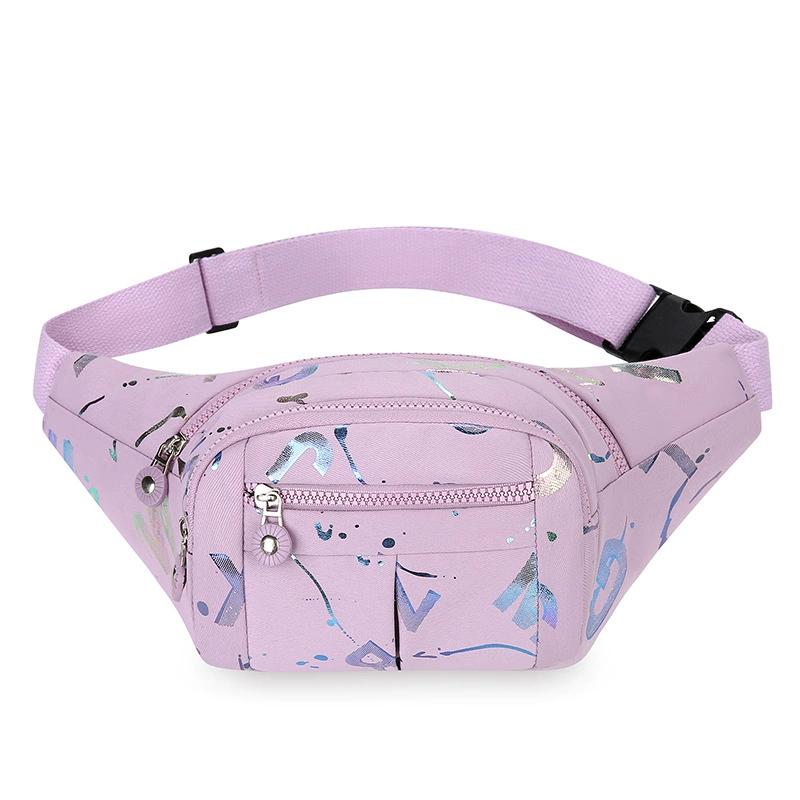 Damen Hüfttasche Oxford Tuch wasserdichte Gürteltaschen Designer Crossbody Brusttasche Damenmode Fanny Pack Banana Hip Geldbörse violett von Joom DACH