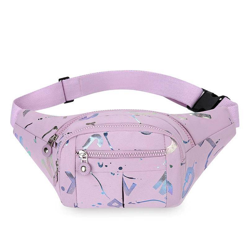 Damen Hüfttasche Oxford Tuch wasserdichte Gürteltaschen Designer Crossbody Brusttasche Damenmode Fanny Pack Banana Hip Geldbörse violett von Joom DACH