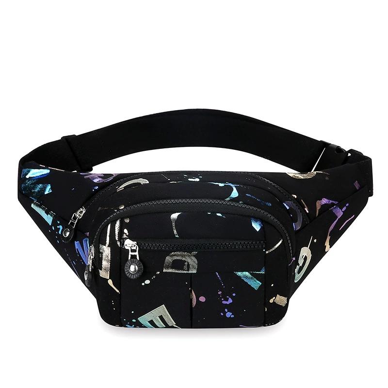 Damen Hüfttasche Oxford Tuch wasserdichte Gürteltaschen Designer Crossbody Brusttasche Damenmode Fanny Pack Banana Hip Geldbörse schwarz von Joom DACH