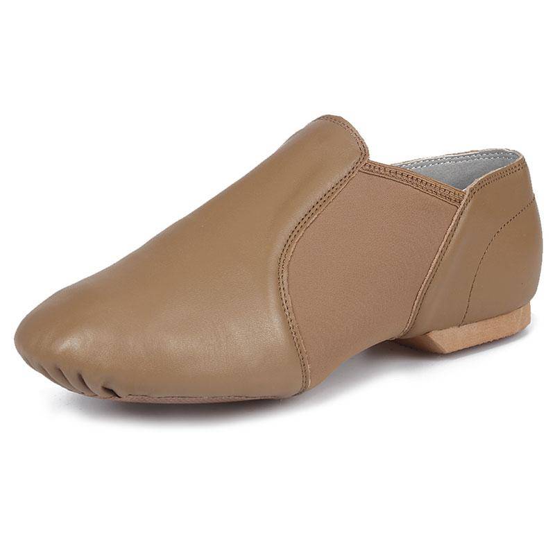 Damen Jazz Slip-On Sneakers aus echtem Leder, Tanzschuhe für Männer und Mädchen, weiche Sportstiefel, schwarze Jazz-Tanzschuhe für Erwachsene 36 braun von Joom DACH