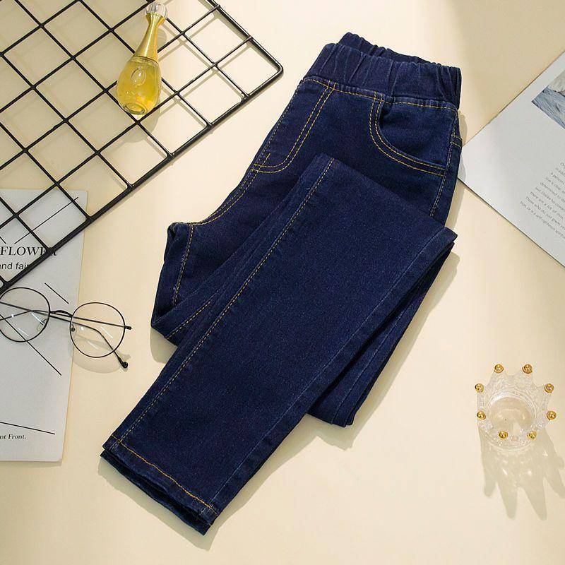 Damen Jeans High Waist Stretch Jeans Große Größe Stretch Slim Jeans XL dunkelblaue von Joom DACH