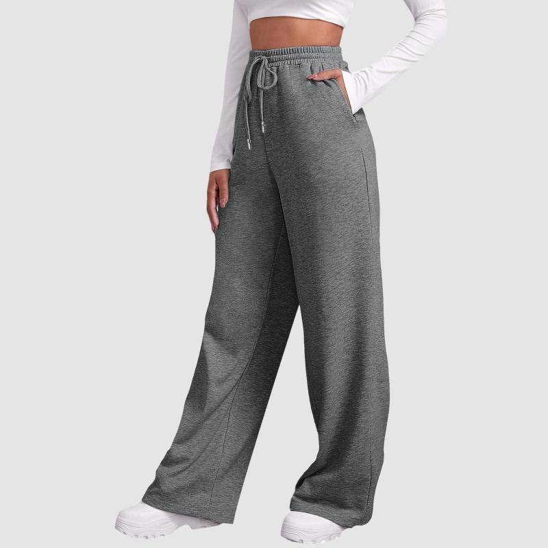 Damen-Jogginghose mit hoher Taille und weitem Bein, lässige Yoga-Jogginghose XL von Joom DACH