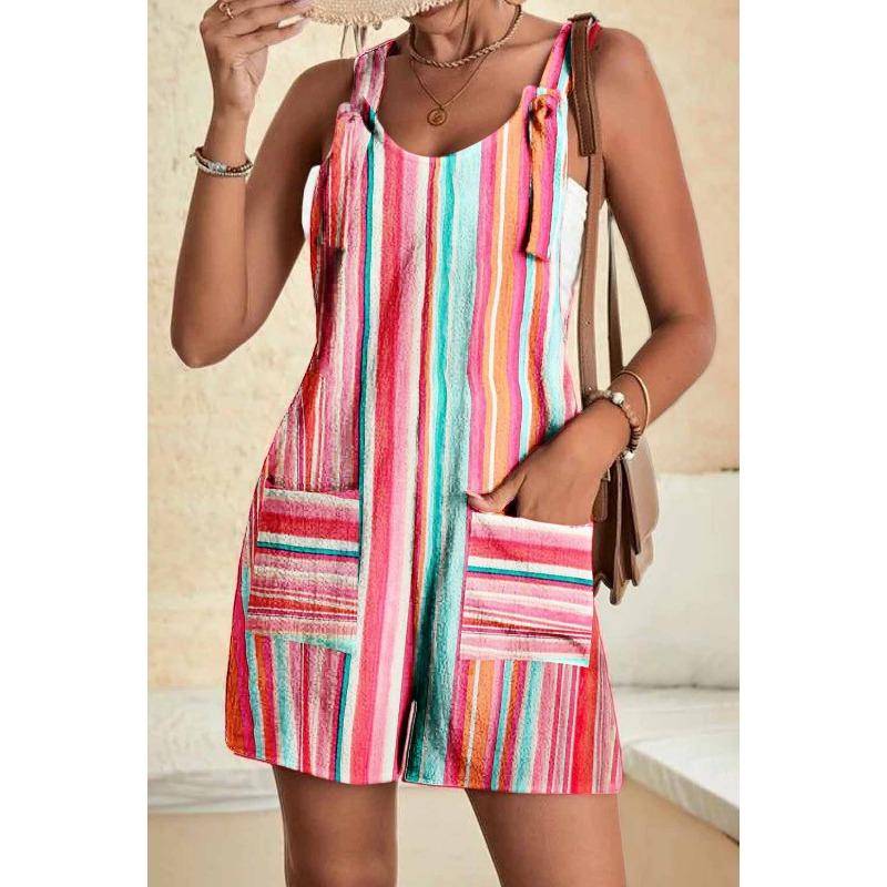 Damen Jumpsuit Sommer Casual Fashion Strapsshorts Jumpsuit Rückenfreie Hose 2XL bunt von Joom DACH