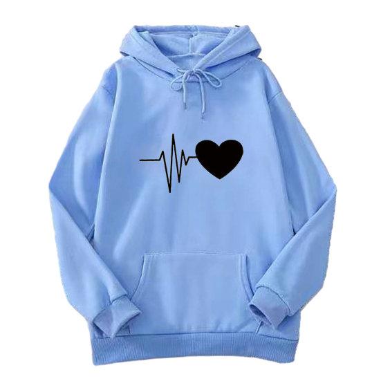 Damen-Kapuzenpullover, stilvolle Sweatshirt-Mütze für den täglichen Gebrauch XL himmelblaue von Joom DACH