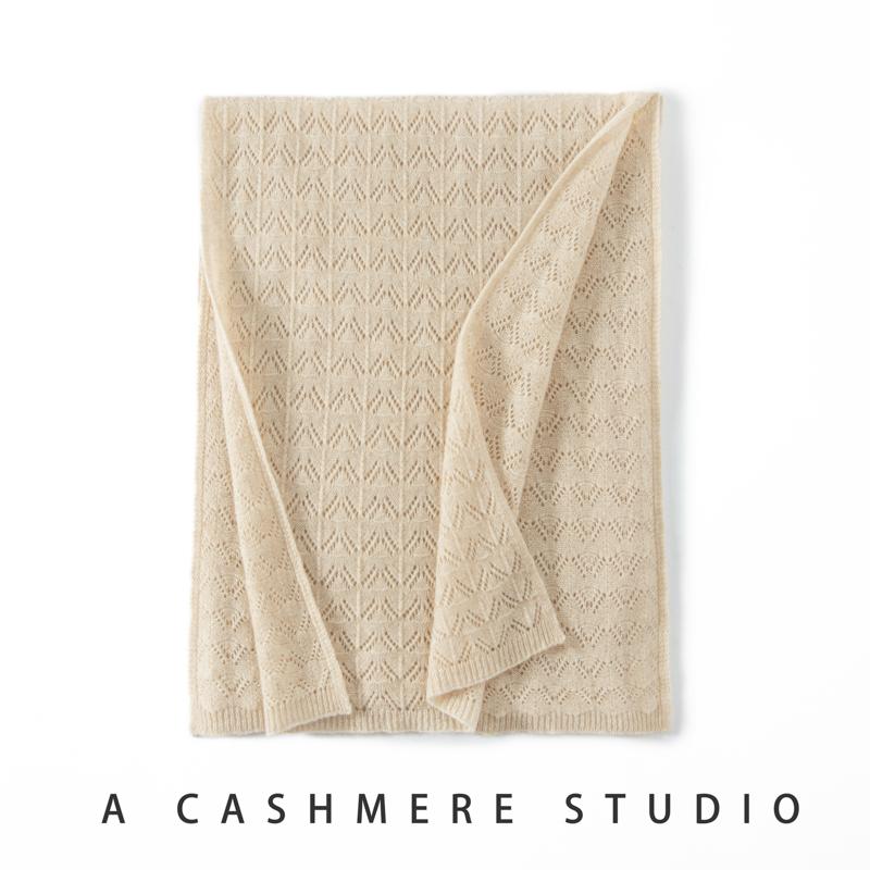 Damen Kaschmirschal, Qinghe Cashmere, 100% Kaschmir, Herbst- und Winterschal, warm, modisch, beige von Joom DACH