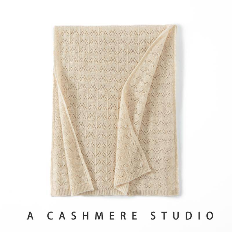 Damen Kaschmirschal, Qinghe Cashmere, 100% Kaschmir, Herbst- und Winterschal, warm, modisch, beige von Joom DACH