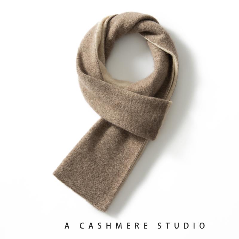 Damen Kaschmirschal, Qinghe Cashmere, 100% Kaschmir, Herbst- und Winterschal, warm, modisch, braun von Joom DACH