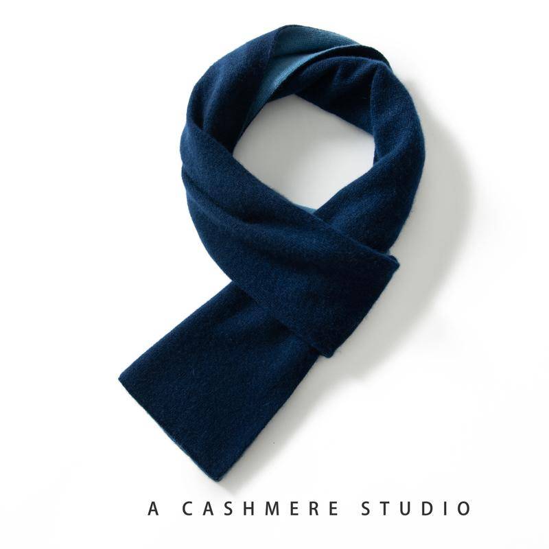 Damen Kaschmirschal, Qinghe Cashmere, 100% Kaschmir, Herbst- und Winterschal, warm, modisch, catalina blaue von Joom DACH