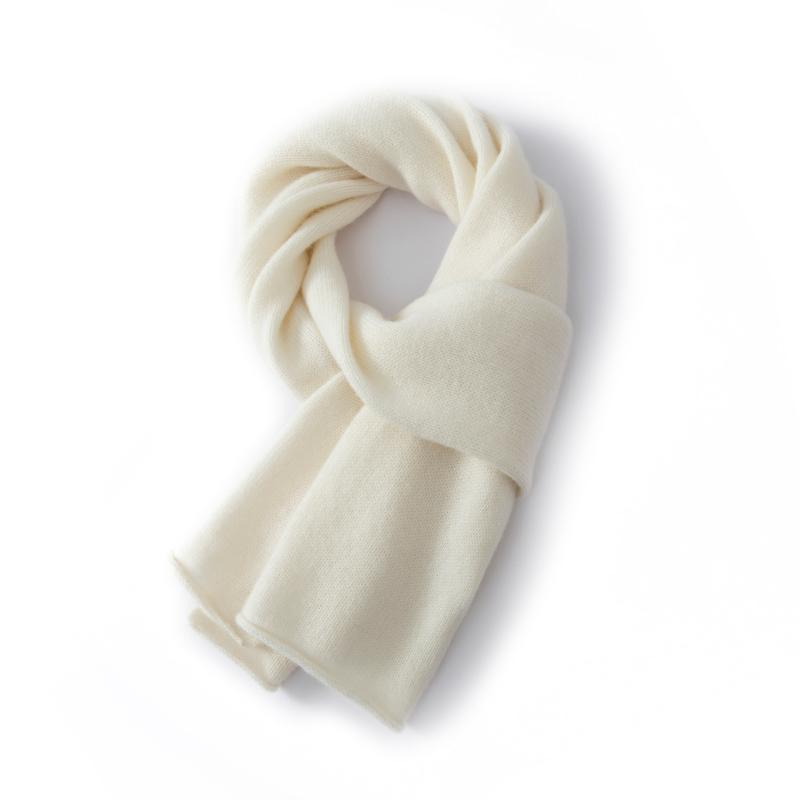 Damen Kaschmirschal Qinghe Kaschmir 30% Kaschmir 70% Wolle Damen Herbst und Winter Kaschmirschal weich und warm weiß von Joom DACH