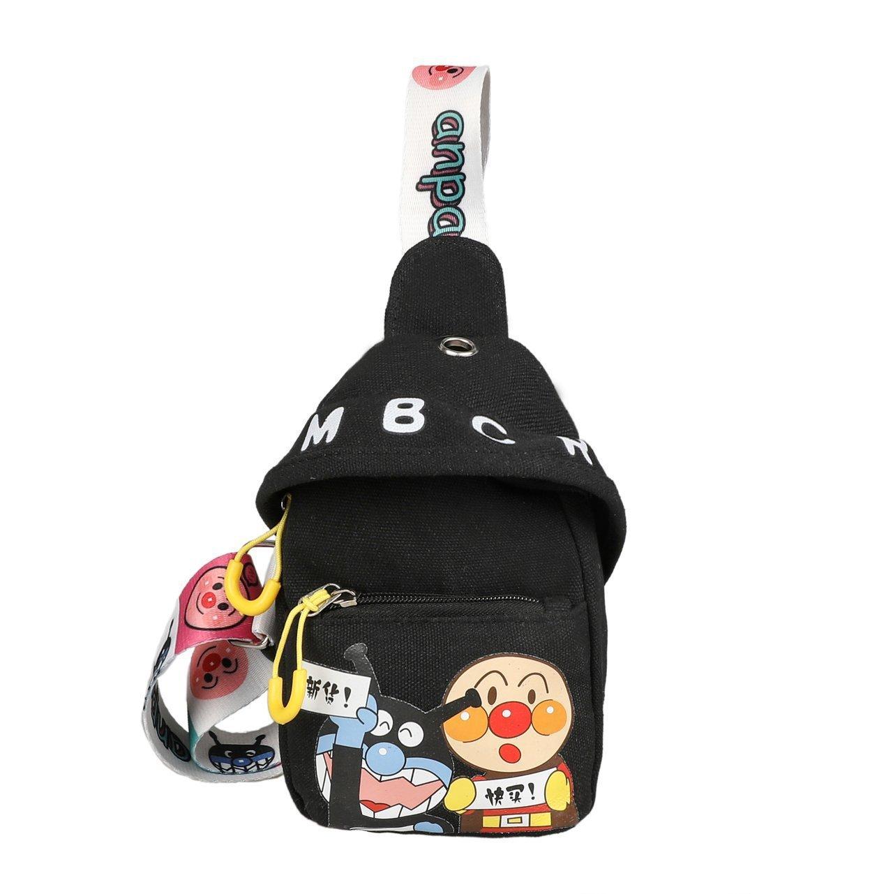 Damen Kinder Niedlicher Cartoon Leinwanddruck Weibliche Brusttasche Diagonale Schultasche für Mädchen Umhängetasche von Joom DACH