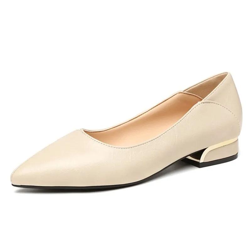 Damen Kleiderschuhe Eckige Zehenpartie Bootsschuhe Niedrige Absätze Pumps Slipper Damenschuhe Übergröße 41 Weiß Hochzeitsschuh Mujer 35 beige von Joom DACH