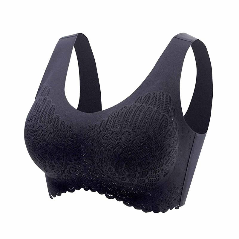 Damen Komfort BH Ohne Bügel Sport BH Gepolsterter Spitzen BH Weich Nahtlos Stretch Bustier Klassisches Top L schwarz Damen Komfort BH Ohne Bügel Sport BH Gepolsterter Spitzen BH Weich Nahtlos Stretch Bustier Klassisches Top L schwarz von Joom DACH