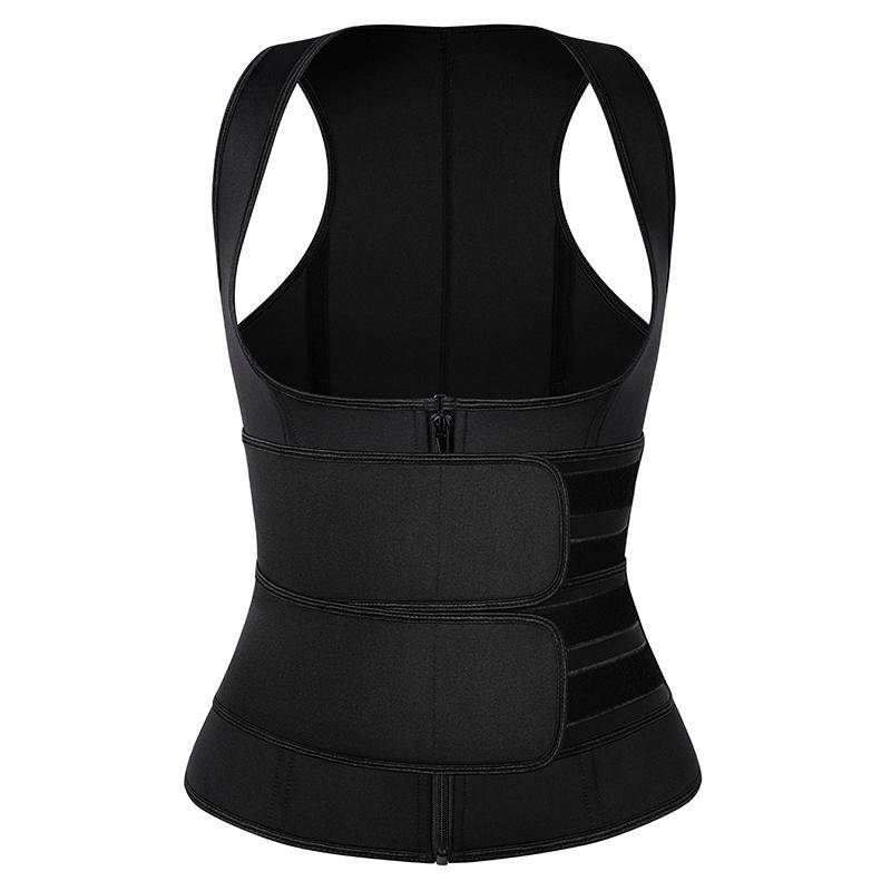 Damen-Kompressionsweste, Sauna-Schwitzanzug, Taillentrainer, Gürtel, Schlankheitshemd, Former, Workout-Tanktops XL schwarz von Joom DACH