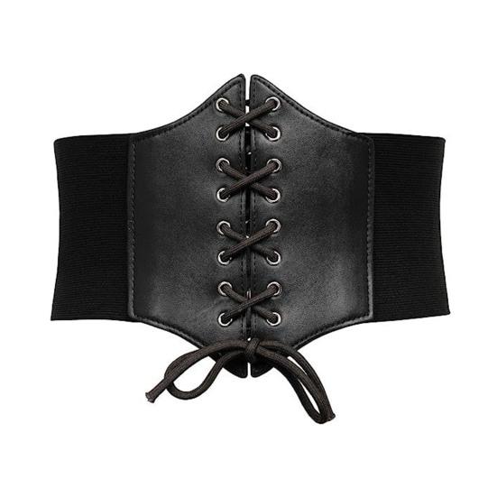 Damen Korsett Elastischer Bund Schnürung Breiter Gürtel Einfarbig Kunstleder Outfits Kleider Tops Taillenmieder schwarz Damen Korsett Elastischer Bund Schnürung Breiter Gürtel Einfarbig Kunstleder Outfits Kleider Tops Taillenmieder schwarz von Joom DACH