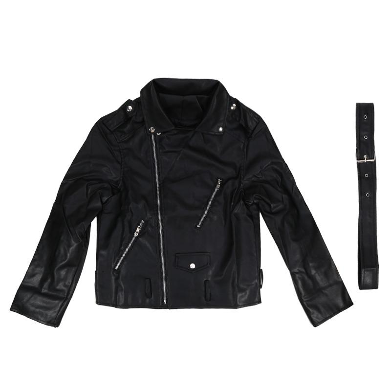Damen Kurze Lederjacke PU Motorradbekleidung Slim Fit Bikerjacken Edgy Modejacke Lässige Oberbekleidung Einfarbig Coole Mädchen Rockerjacken 2XL von Joom DACH