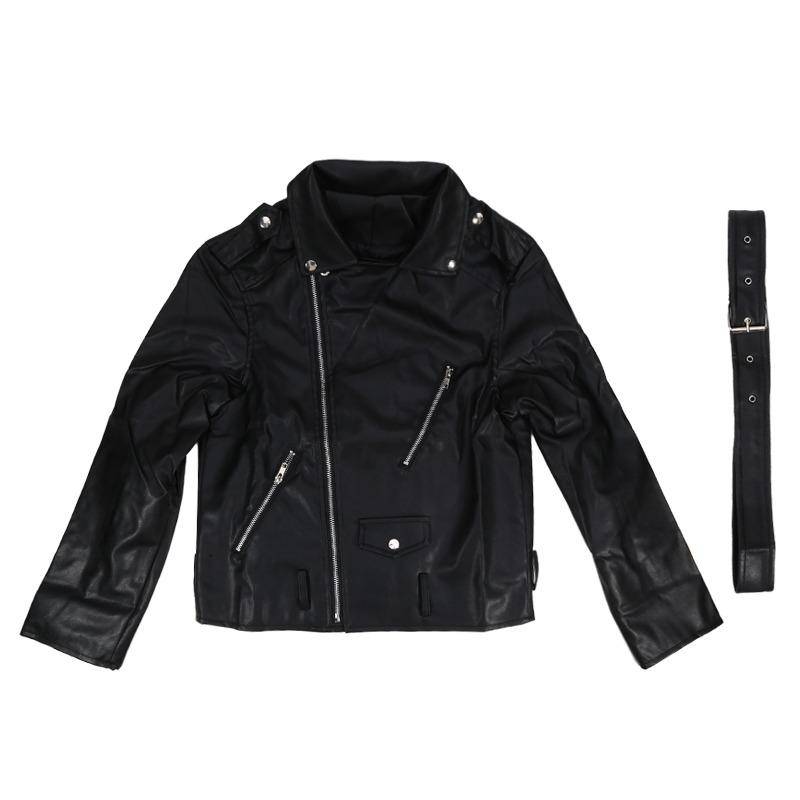 Damen Kurze Lederjacke PU Motorradbekleidung Slim Fit Bikerjacken Edgy Modejacke Lässige Oberbekleidung Einfarbig Coole Mädchen Rockerjacken 2XL schwarz von Joom DACH