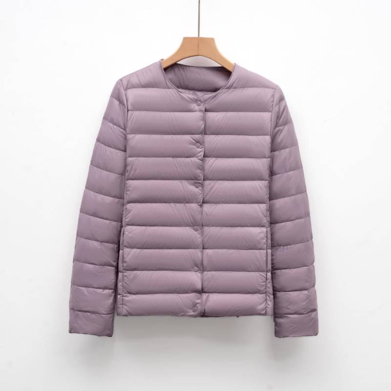 Damen Kurze Rundhals Warme Jacke - Einfarbig Langärmlig Daunenfutter für Herbst und Winter. XL von Joom DACH