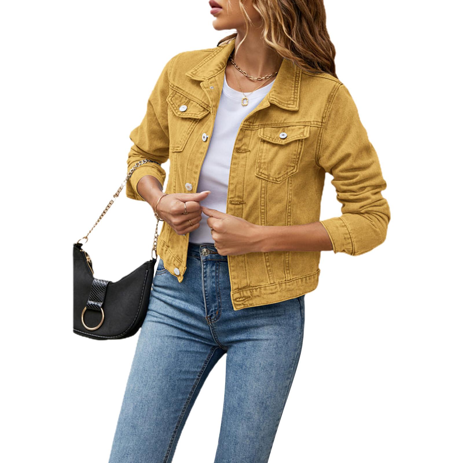 Damen Lässig Langarm Revers Einfarbig Knopfleiste Brusttasche Slim Jacke Damenjacken XXL Damen Lässig Langarm Revers Einfarbig Knopfleiste Brusttasche Slim Jacke Damenjacken XXL von Joom DACH
