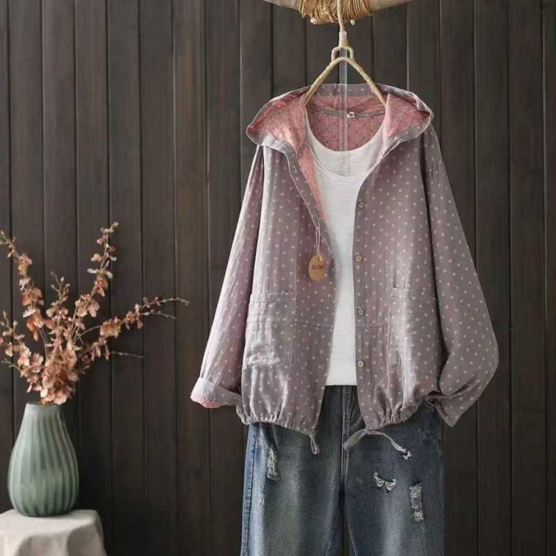 Damen Langarm Blusen für Damen Herbst Frühling Kapuzen Einreihige Hemden Verstellbare Kleidung One Size candy rosa von Joom DACH