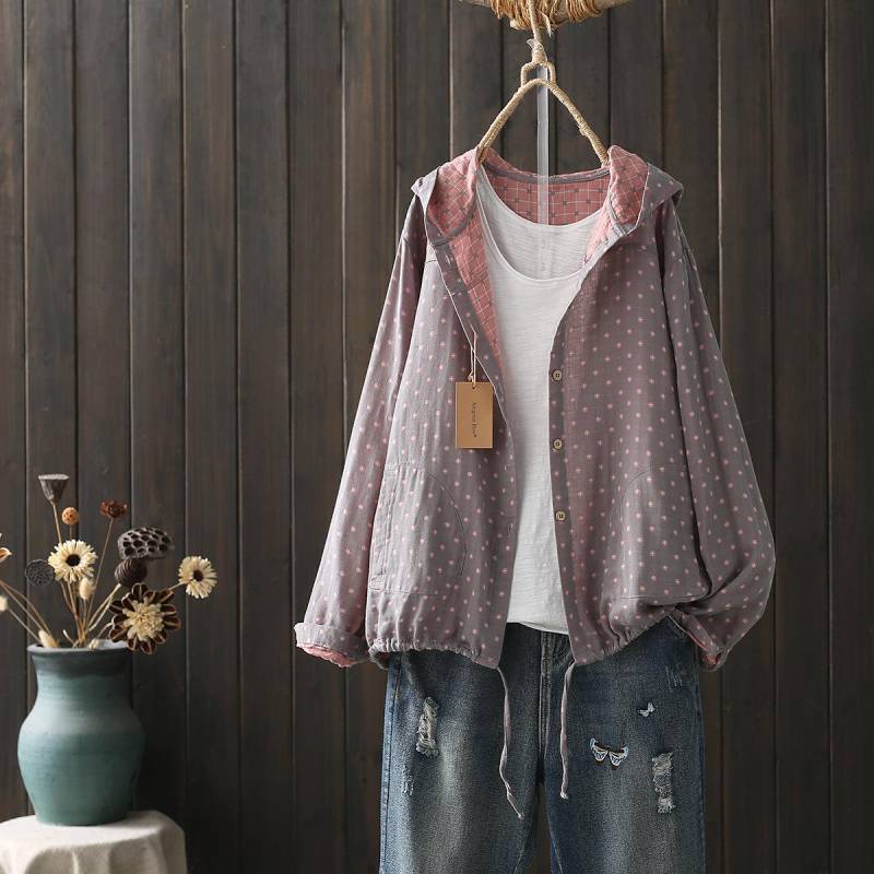 Damen Langarm Blusen für Damen Herbst Frühling Kapuzen Einreihige Hemden Verstellbare Kleidung One Size rosa von Joom DACH